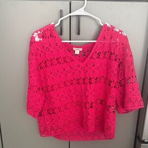 ⭐️SUNDANCE PINK Lace  Top